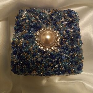 Mimi handmade jewerly box with rings 925 silver rings size 7